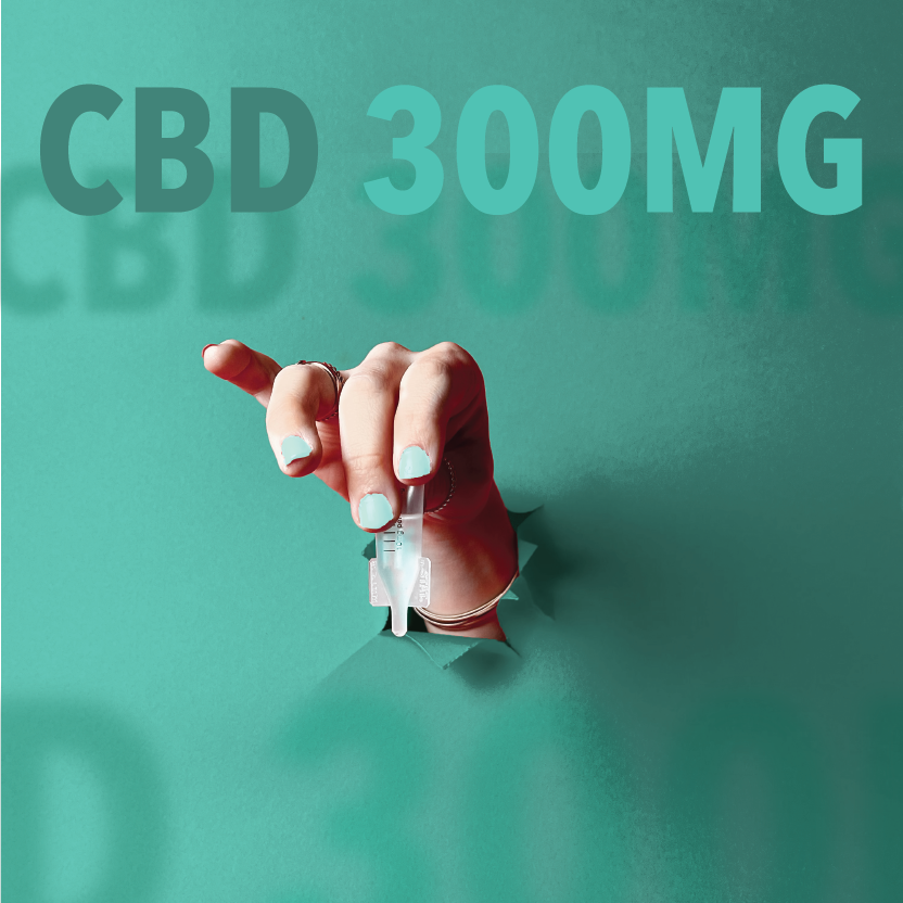 
            
                Load image into Gallery viewer, hand holding 300mg CBD oil vial
            
        
