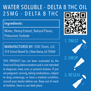 Delta 8 water soluble manufacturers label