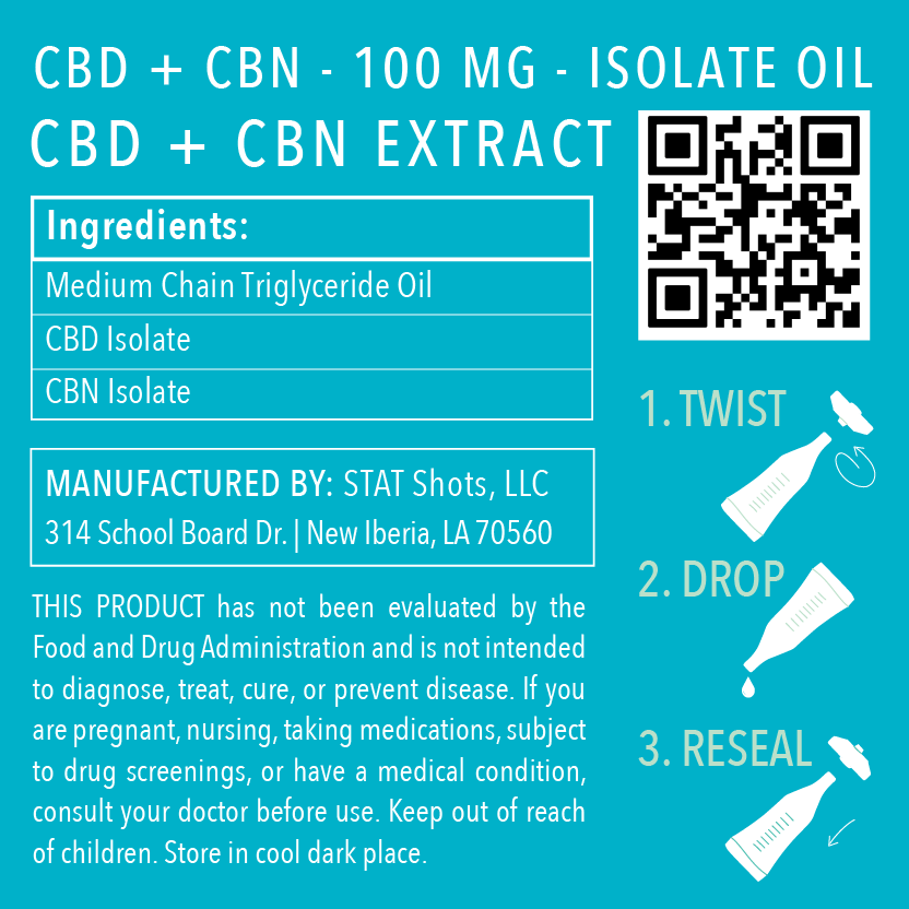 CBD + CBN 500MG oil ingredients