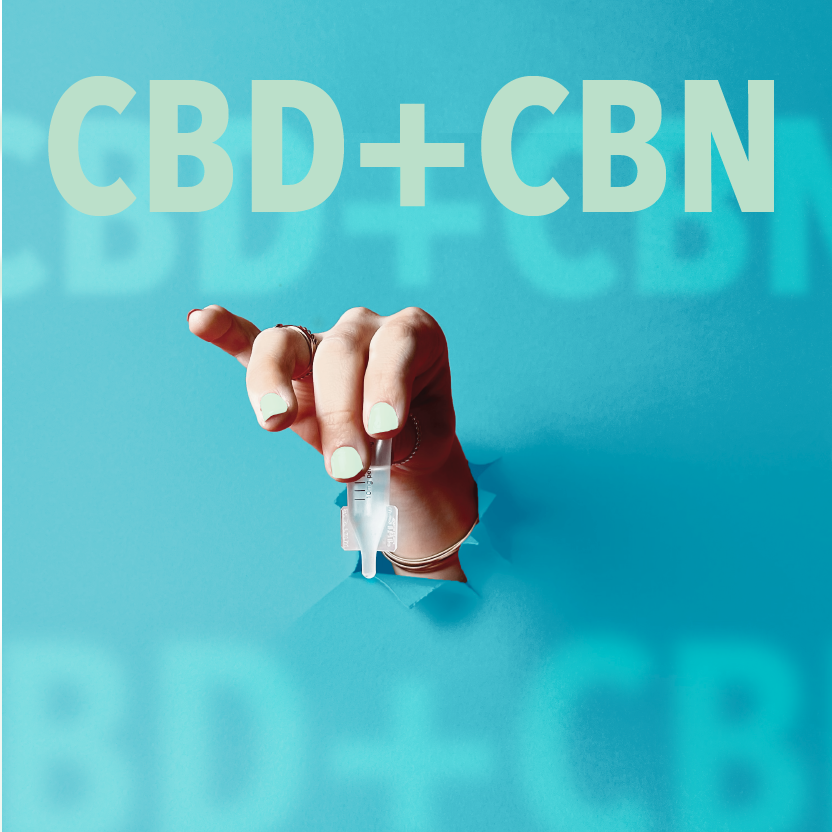 
            
                Load image into Gallery viewer, hand holding vial of CBD + CBN 500MG for insomnia
            
        