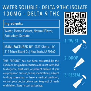 water soluble delta 9 thc ingredients