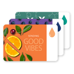 CBD e-gift card with orange and cherry on it